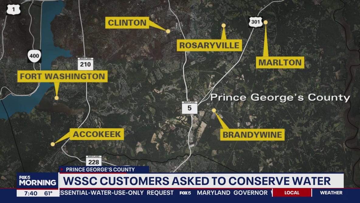 WSSC issues water restriction request for parts of southern Prince George’s County